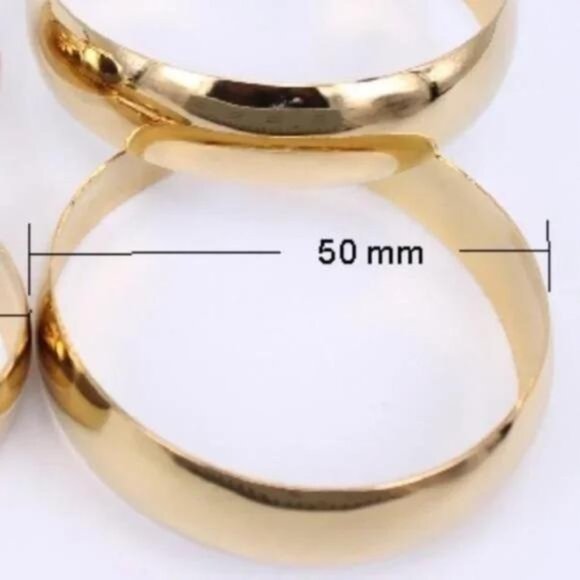 18K YELLOW GOLD 2” ROUND CHUNKY HOOP EARRINGS, BEAUTIFUL EARRINGS, CUTE EARRINGS - Picture 4 of 5